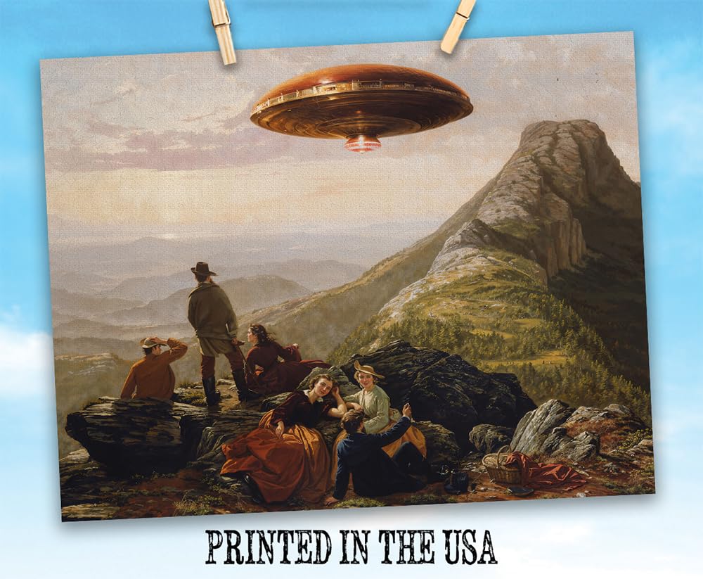 Amazon.com: The Interrupted Picnic: A Vintage Sci-Fi UFO 16x20